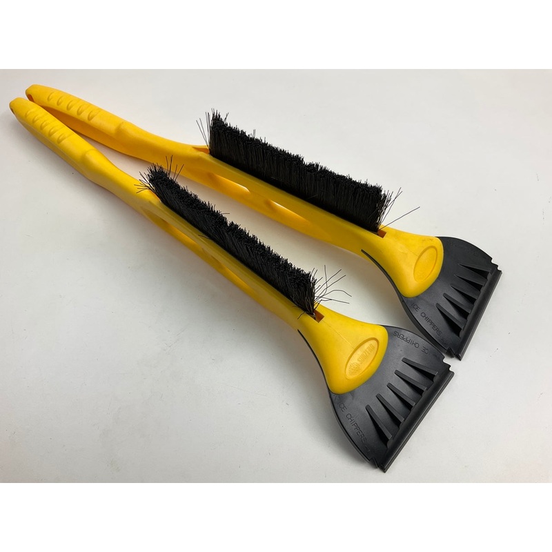 21'' Large Yellow Ice Scraper & Snow Brush - PACK OF 2 - Hopkins MADE IN USA