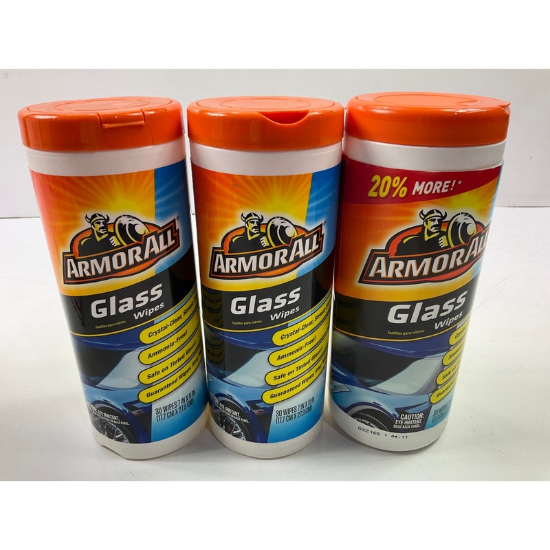 (3) Armorall 17501C Auto Car Tinted Glass Windows Cleaner (30 Wipes)