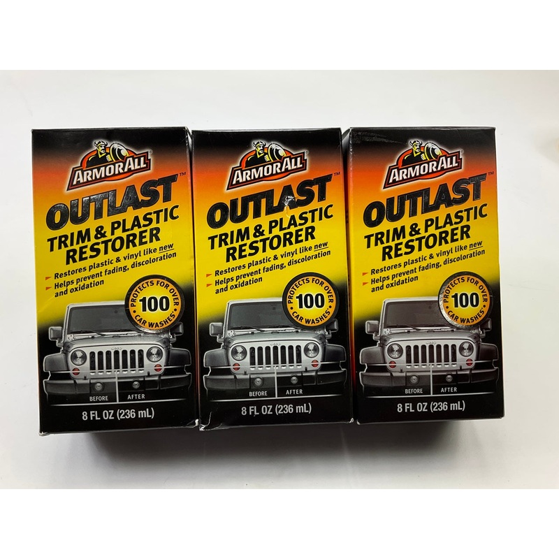 (3) Armorall 201388B Outlast Trim & Plastic Vinyl Rubber Restorer 8oz