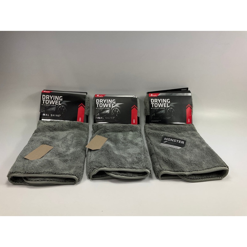 (3) Viking 979700 Monster Size Heavy Duty Microfiber Drying Cloth Towel - 24''x24