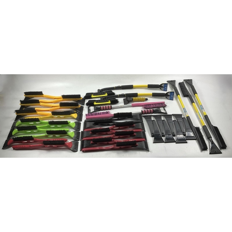 35 Assorted Mixed Ice Scrapers & Snow Broom Brushes - ICE SCRAPER Lot #12