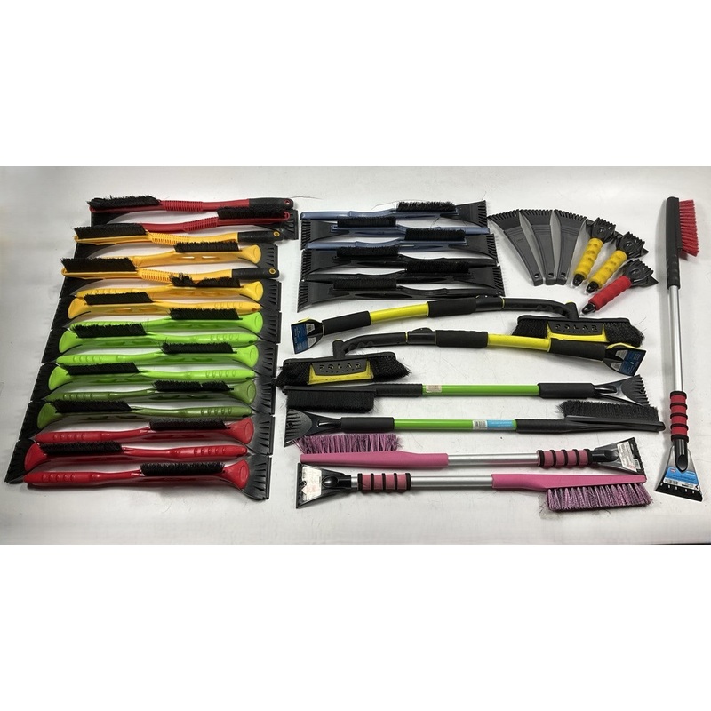 35 Assorted Mixed Ice Scrapers & Snow Broom Brushes - ICE SCRAPER Lot #13