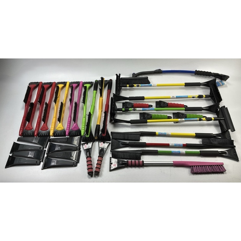 35 Pcs -  Assorted Mixed Ice Scraper & Snow Broom Brush - ICE SCRAPER Lot # 20