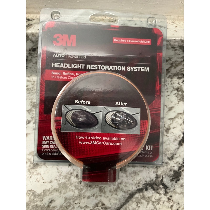 3M 39008 Headlight Lens Restorer Restoration System Kit Buffing Polish Plastic