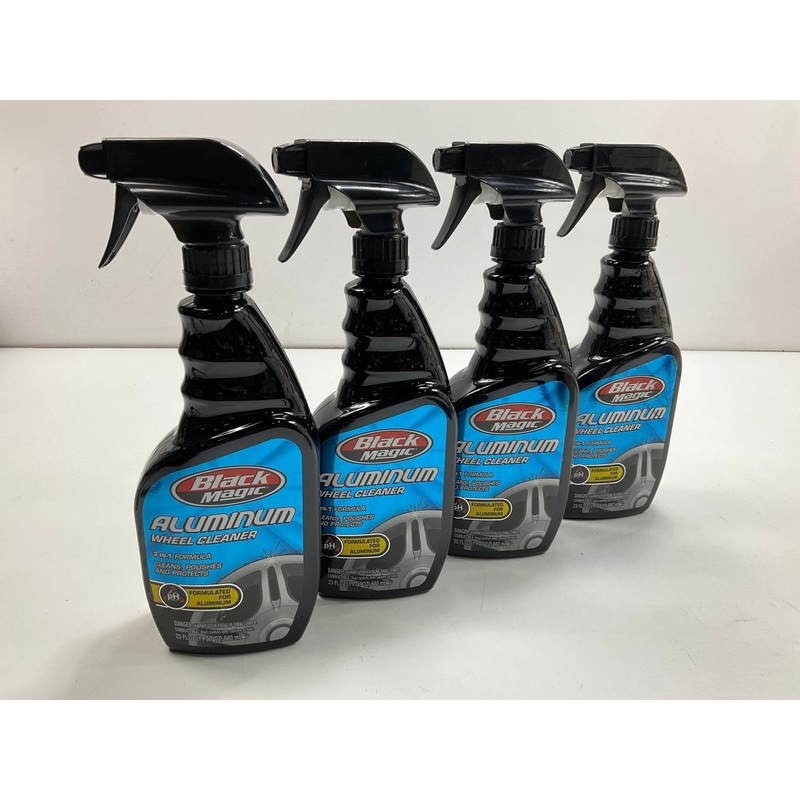 (4) Black Magic 120004 3-In-1 Aluminum Wheel Cleaner, Polisher & Protectant 23oz