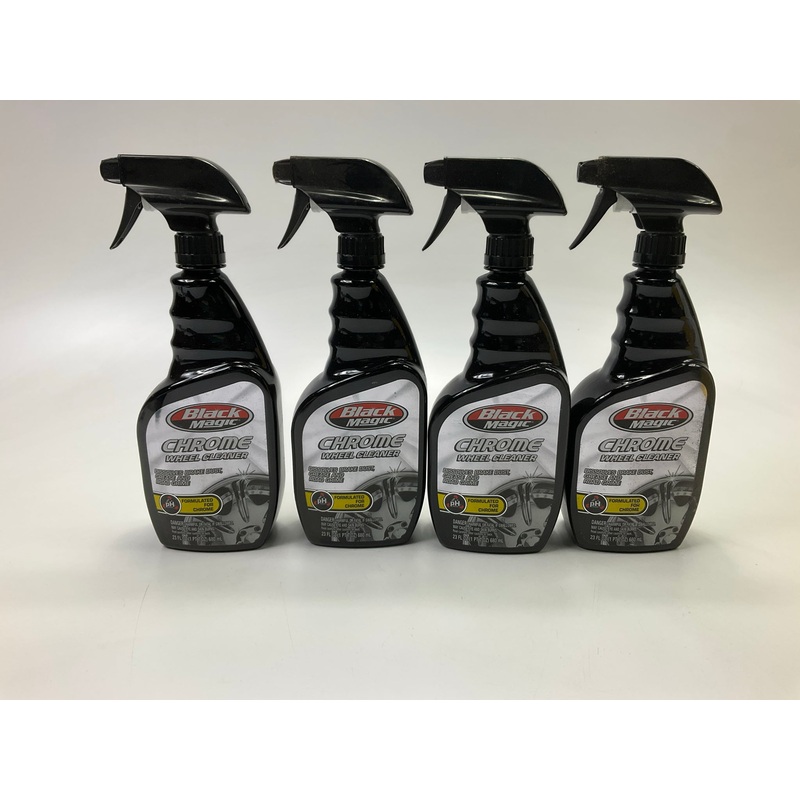 (4) Black Magic 120005 Chrome Wheel Cleaner, 23 Oz. Spray Bottle For Chrome Rims