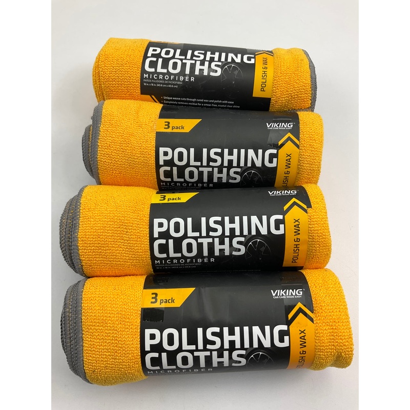 (4) Viking 854700 16 X 16 Inch Microfiber Polishing Cloth