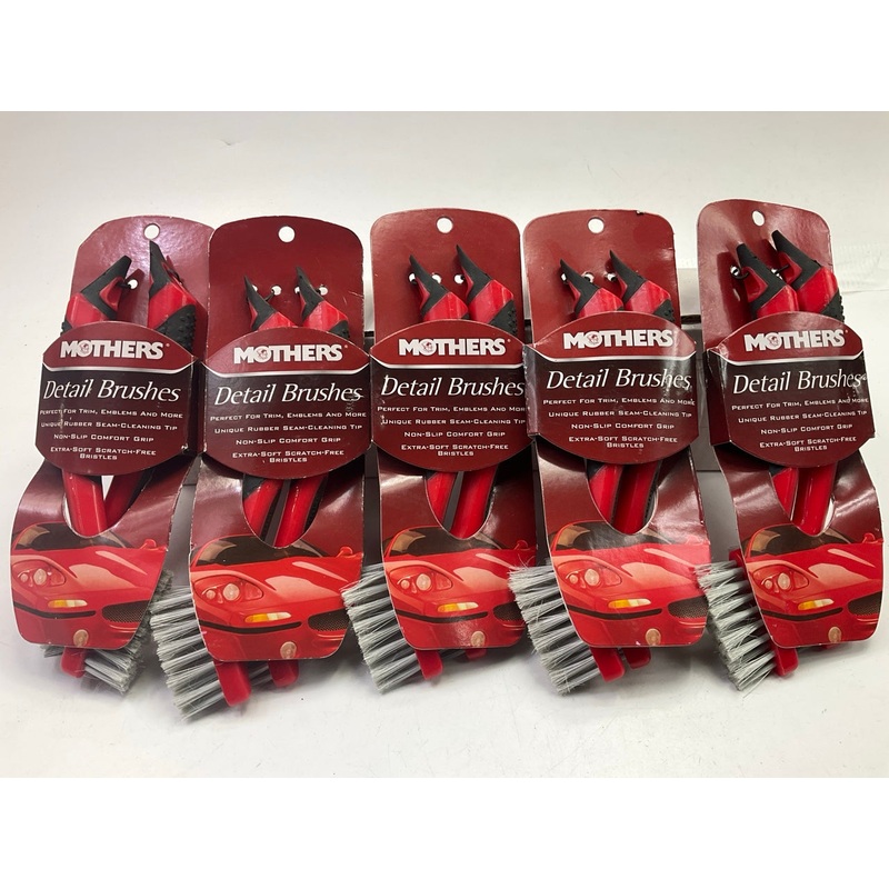(10) Mothers 156200 Professional Car Detailing Detail Brushes Extra Soft Bristle