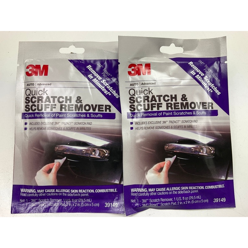 (2) 3M 39149 Quick Scratch & Scuff Remover W/Trizact Scratch Pad 2''X2''
