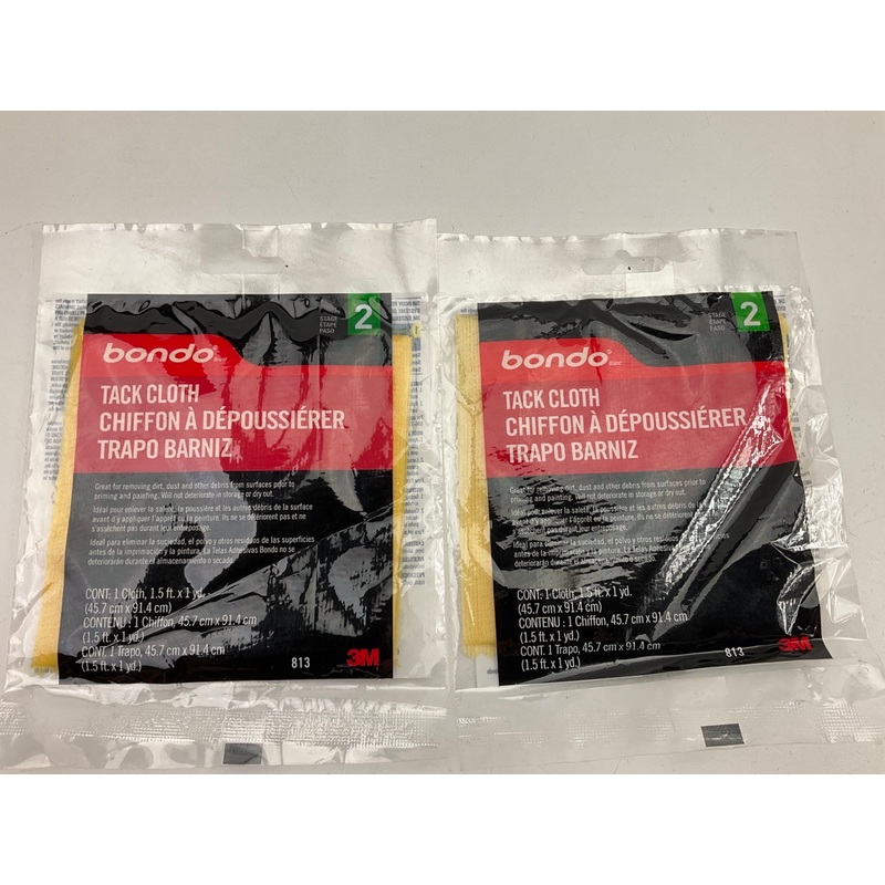 (2) 3M Bondo 813 Stage 4 Tack Cloth - 1.5' X 1 Yard